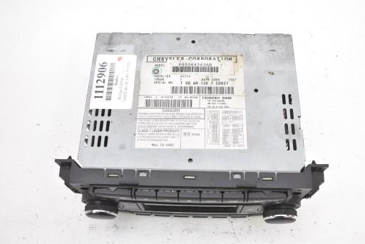 RADIO radio CD RDS P05064363AB DODGE CALIBER 1 i 06-12