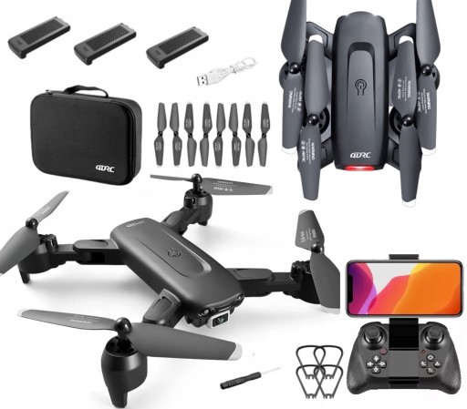 ДРОН З КАМЕРОЮ 4K WIFI HD PRO DRONE COMBO HOVER FPV