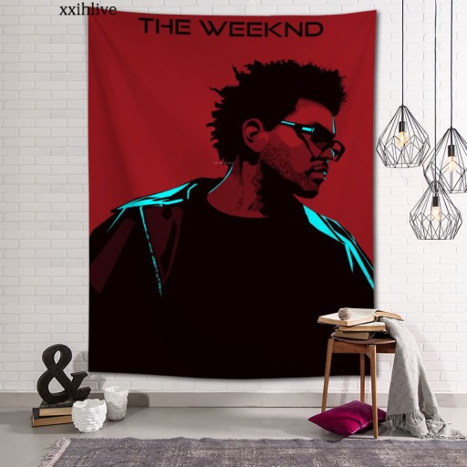 GOBELIN Custom Tapestry Singer The Weeknd Printed XFDG 4V Cena Opinie Panele i cianki dekoracyjne 13713457020 Allegro