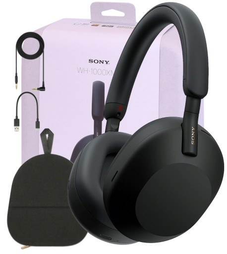 BEZDRÔTOVÉ SLÚCHADLÁ NA UŠI SONY WH-1000XM5 BLUETOOTH ANC + PUZDRO