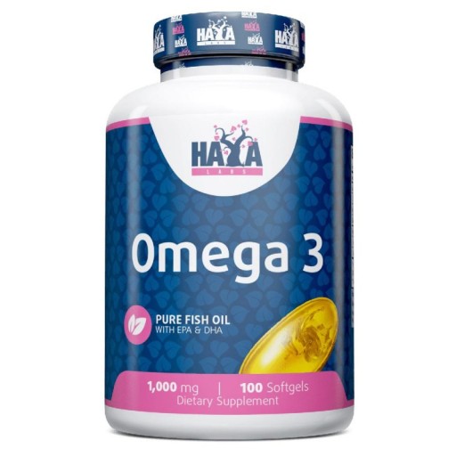 Haya Labs Omega 3 Mastné kyseliny EPA DHA Imunita Pamäť 100 kaps.