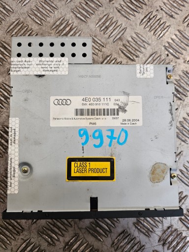 changer CD AUDI A8 D3 4E0035111X 4E0910111C