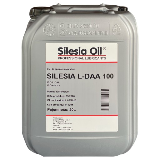 Компресорне масло для компресора L-DAA 100 20л
