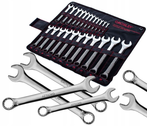 GOSLEY НАБОР ИЗ 23 КЛЮЧЕЙ КОМБИНИРОВАННЫХ ПОЛИРОВАННЫХ ЛИСТОВ GR50082