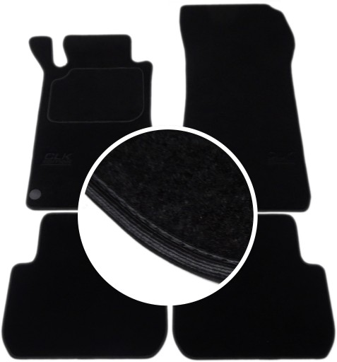 MERCEDES CLK W209 класичні килимки + вишивка CH2