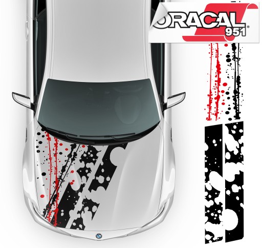 Наклейки на маску мотив пятна полосы точки 42X263cm