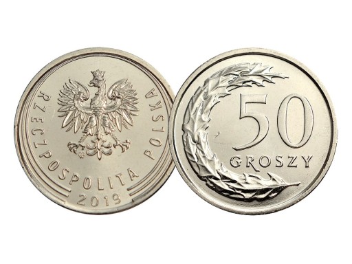 50 groszy 2019 r. stan menniczy z woreczka