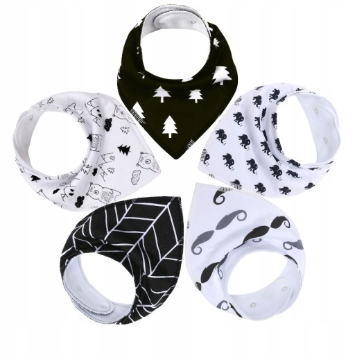 Нагрудники для новонароджених Бавовняні трикутні нагрудники з подвійною банданою