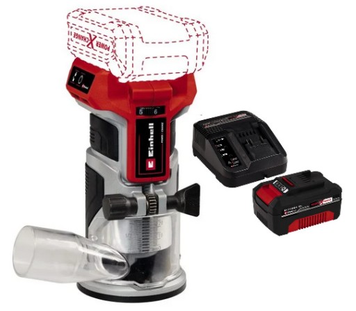 КРОМКОФРЕЗЕРНИЙ ВЕРСТАТ EINHELL TP-ET 18 Li BL SET 4.0AH