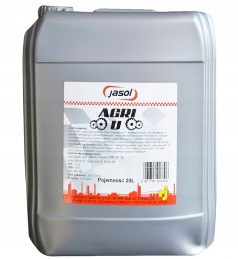 Jasol agri u 20л гідравлічна та трансмісійна олива