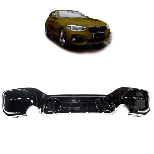 Дифузор задній для BMW 1 (F20) Хетчбек 2015 - 2019 Competition style