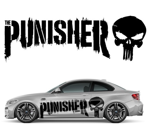 Наклейка на автомобиль The PUNISHER 214 см x 77 см