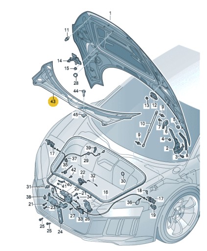AUDI R8 II 4S 2016-2021 ПЛАСТИКОВІ ВІКНА 4S1819401