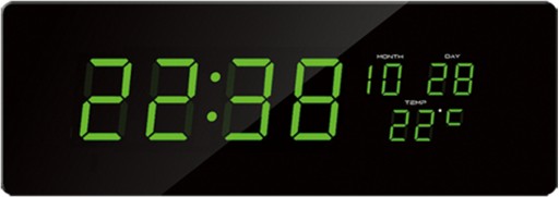 Nástenné hodiny JVD DH2.1 LED, sieťové, hit, digitálne, zelené