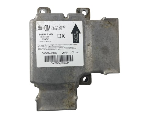 module sensor airbag 13 17 05 89 Opel Vectra C GTS
