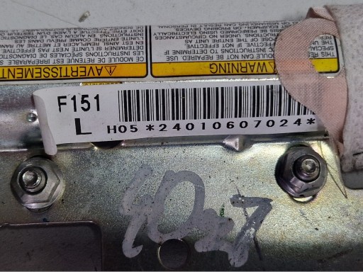 MAZDA RX-8 RX8 Dachvorhang Airbag AIRBAG links 24010607024