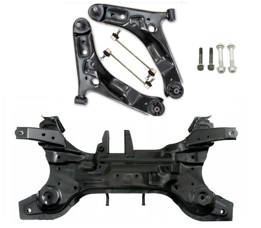 ST.RZ.HY.X01+WAHACZE+ŁĄCZNIKI+ŚRUBY1 - Рама санок поперечні важелі роз'єми гвинти hyundai i10 07-