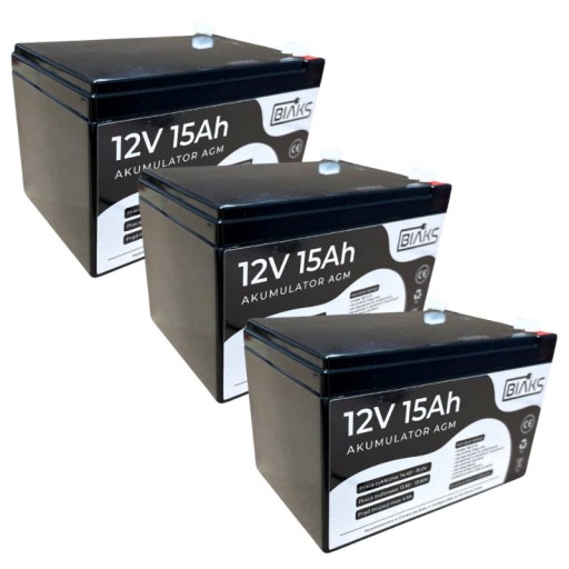 3x agm батарея 12v 15ah biaks (розмір 10ah 12ah 14ah) для сигналізації сонячної енергії