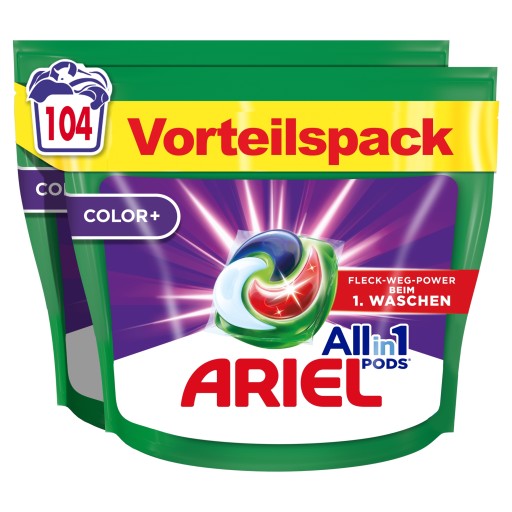 Ariel All-in-1 Pods Kapsułki z płynem do prania Color+ 2x52szt.