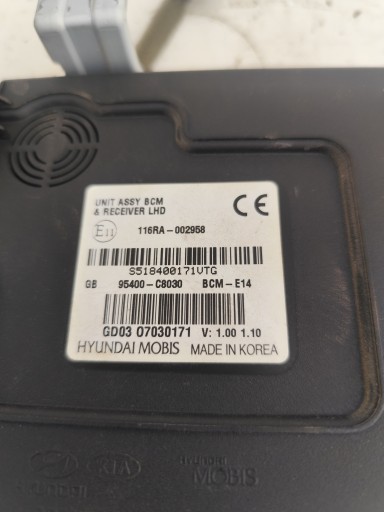 HYUNDAI I20 II module control unit BCM