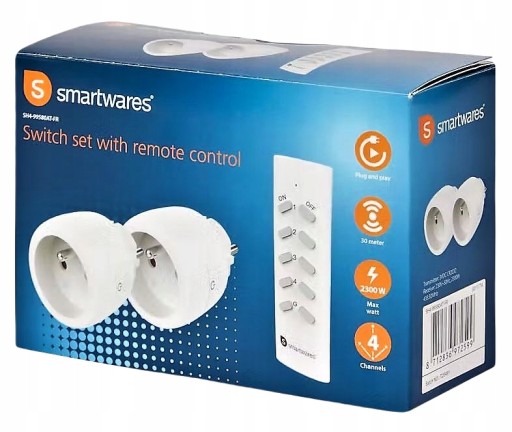 Gniazdka sieciowe sterowane pilotem 3 szt. Smartwares