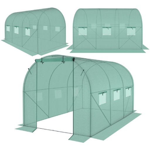 Tunel Foliowy 2x3m Szklarnia Ogrodowa Foliak na Warzywa 200x300x200cm 6m2