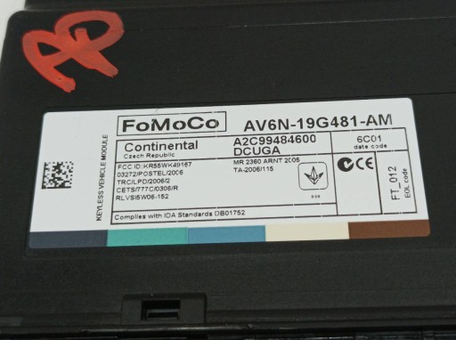 Unité commande confort AV6N-19G481-AM Ford Kuga II (2012-)