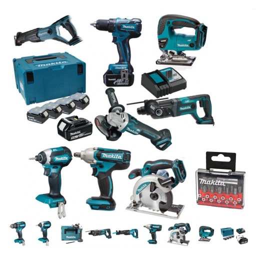 MAKITA набір комбо 8шт інструментів 18V 5X5AH безшовний