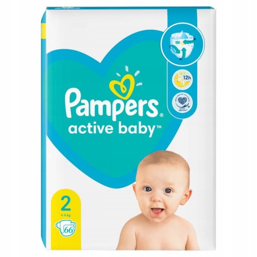 Підгузки Pampers Active Baby розмір 2 4-8 кг 66 шт.