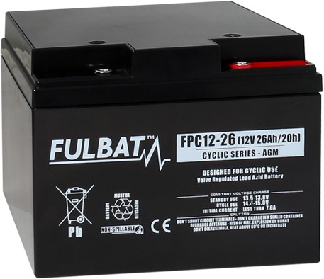 Аккумулятор Fulbat FPC12-26 VRLA AGM 12V 26AH