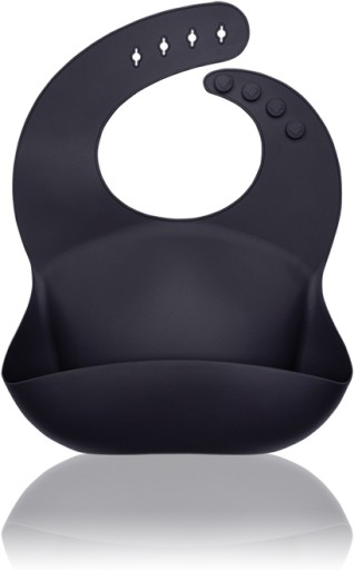 Нагрудник Petite\u0026mars силікон Відтінки сірий і срібний 1 шт.