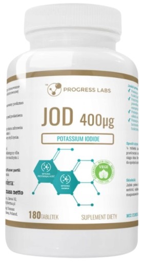 Progress Labs Jód Jod Draslík Potassium Iodide Štítna žľaza Zdravá pokožka