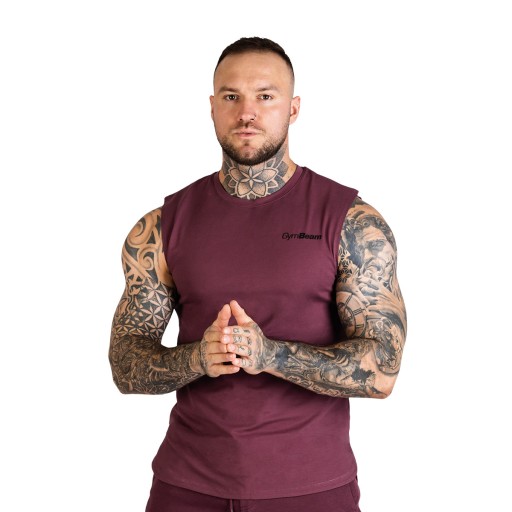 Тренувальна футболка без рукавів GymBeam S, рожево-фіолетова