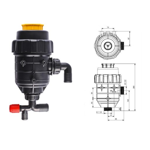 AP14FSD - Всмоктуючий фільтр з запірним клапаном 40 мм