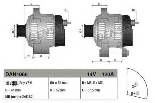 LUCLRA03656/RS4 - Генератор (14в 120а) альфа ромео джульетта фиат ти