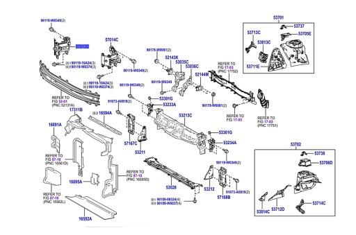 57013-k0010 зона дроблення YARIS IV P21