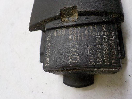 AUDI A2 A3 A4 A6 A8 clé PILOT 433,92 MHZ