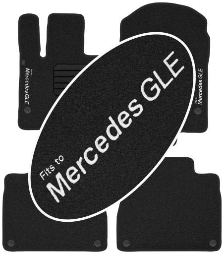 Mercedes GLE II W167 2019-килимки з вишивкою