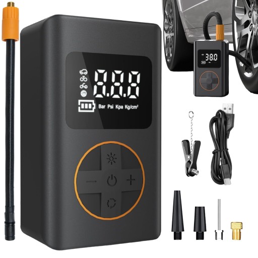 ЭЛЕКТРИЧЕСКИЙ НАСОС АВТОМОБИЛЬНЫЙ КОМПРЕССОР POWERBANK НАСОС 150PSI 25Л/МИН