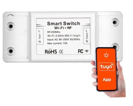 Relé Wi-Fi/RF 433 ovládanie diaľkovým ovládačom Moes