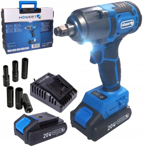 УДАРНЫЙ КЛЮЧ 1/2 400 НМ HOEGERT HT2E200 + 6 НАСАДОК