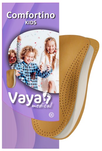 Устілка 3/4 Vaya Comfortino, розмір 30-30, вальгус, поздовжня плоскостопість, поперечна та поздовжня плоскостопість, супінація, бежево-коричневий