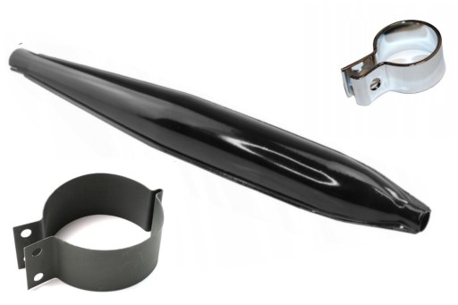 16655 - Польский глушитель WSK B1 B3 с порошковым покрытием хомуты