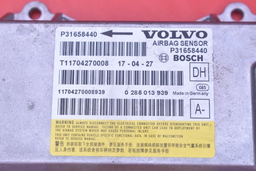 modulo SENSOR airbag airbag P31658440 VOLVO V60 1 e 10-13