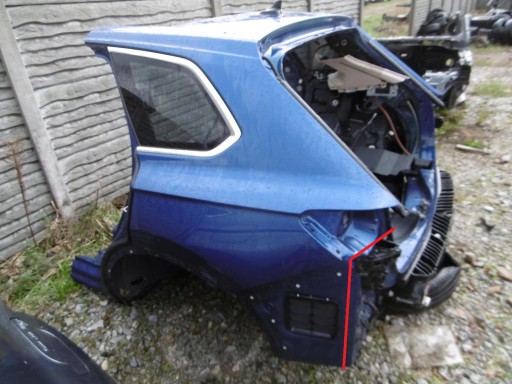 760 - ЧЕТВЕРТЬ КРЫЛА ЛЕВАЯ ЗАДНЯЯ VW TOUAREG III