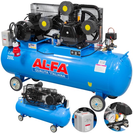 МАСЛЯНИЙ КОМПРЕСОР-ALC200-3/400V 200L 400V 3 ПОРШНЯ