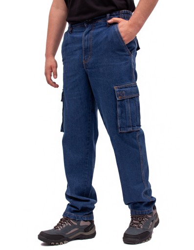 Робочі штани джинси-карго Ohs пояс106см W38 L30