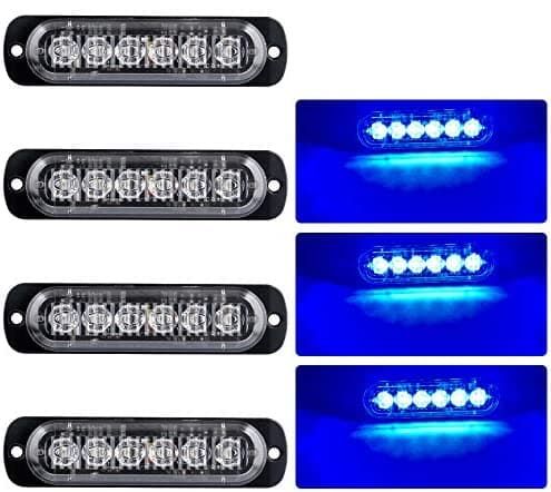 FT-009 - СИГНАЛЬНАЯ ЛАМПА 6 LED FLASH BLUE STROBE