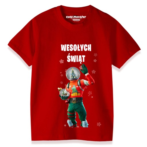 Vianočné bavlnené tričko T-Shirt pre hráčov Veselé Vianoce Fortnite