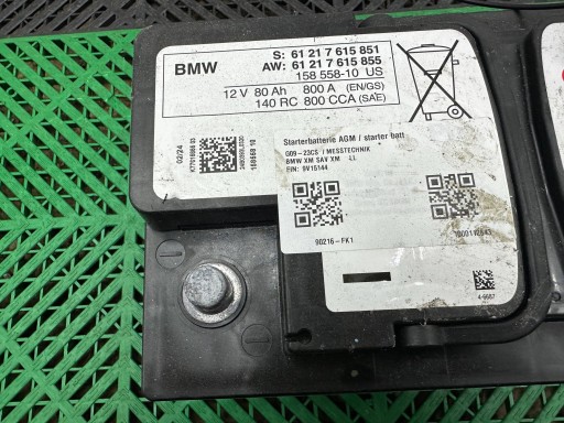 akumulator original BMW VRLA AGM 12V 80Ah 800A